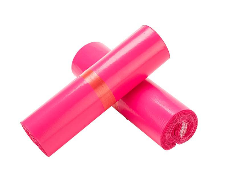 松北玫红色快递袋-02